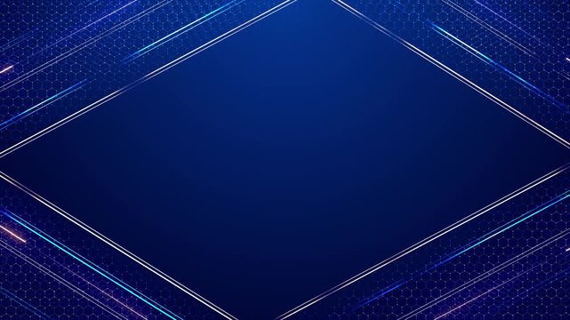 Dynamic polygon border glowing network central space for text logos. business slides, technology advertising, esports scientific presentations, digital invitations, broadcasts modern title sequences.