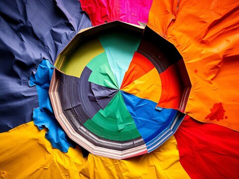 Circle of opposing principles harmonizing in a spiral pattern, infinity, equilibrium