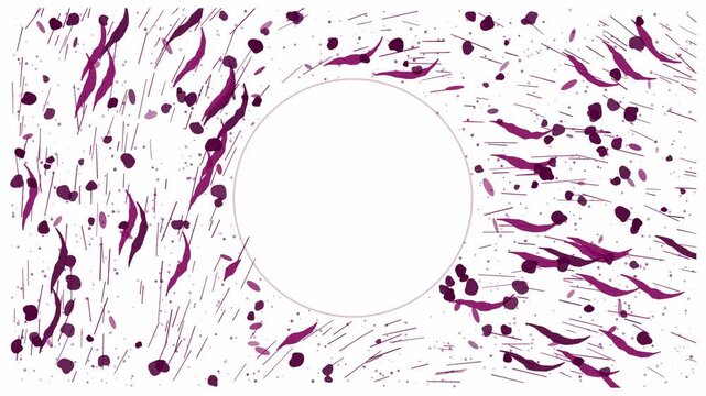 Hand crafted animated fabric fibers texture in violet and blue on a clean light background. Seamless looping 4K motion graphics video with free space for text, ideal for branding, social media content