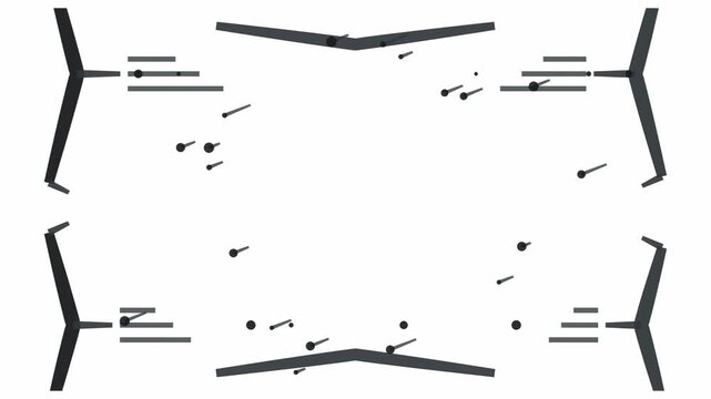 Hand crafted animated bracket annotation mark in soft monochrome on a clean light background. Seamless looping 4K motion graphics video with free space for text, ideal for branding, social media conte