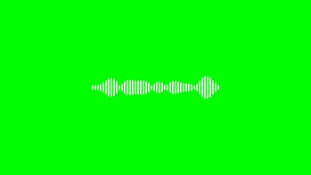 Green screen audio visualizer with sound wave animation