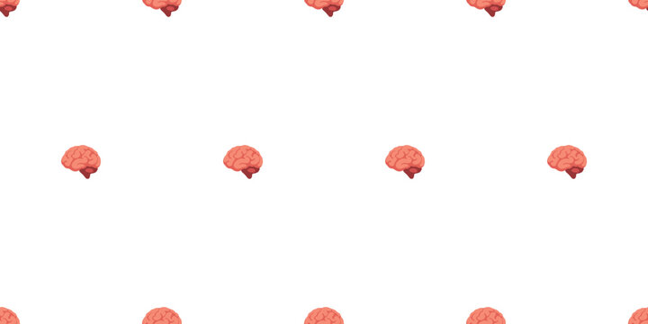 Seamless pattern with anatomical human brains
