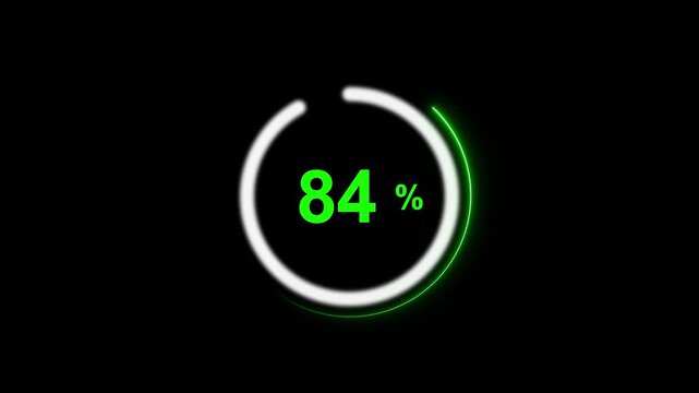 Progress circle animation completes fifty three percent load. Software buffering tracks on this progress circle animation. User interface waiting verification runs on the circle.