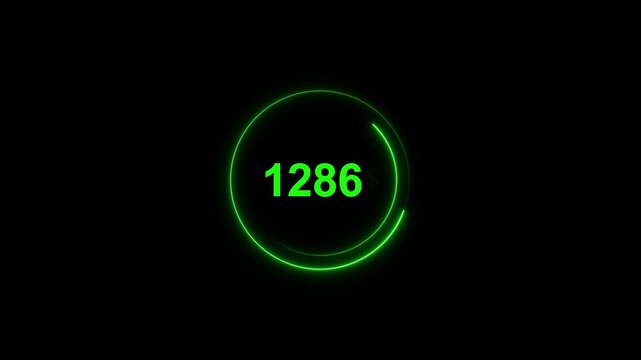 Balance display animation shows currency figures in circle. Banking finance analytics update on balance display. Corporate monetary wealth growth guides this display.
