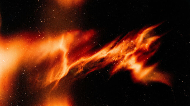 Light Leak Overlay Effect With Warm Cinematic Orange Glow