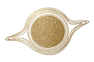 Gold glitter Saturn space planet © Lingporntip