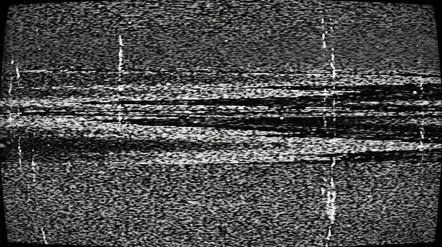 VHS Tape Static Noise Distortion With Retro Analog Interference