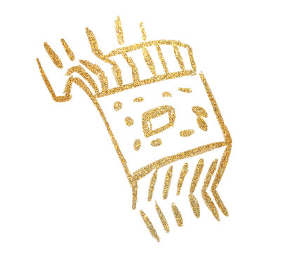 Gold computer chip technology processor