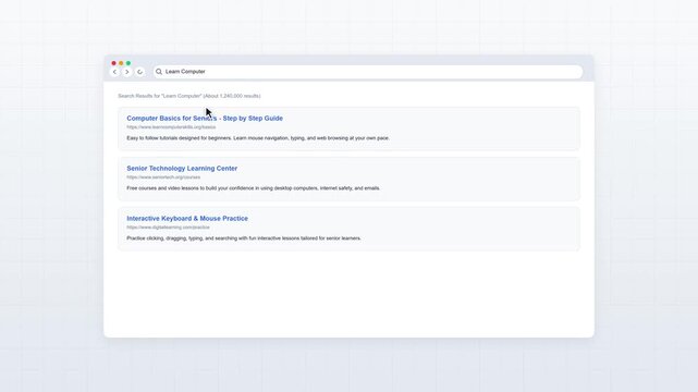 A Minimalist Web Browser Interface Showing A Search Action On A Digital Screen