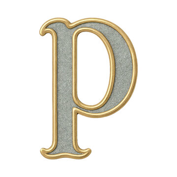 PNG Elegant gold letter P