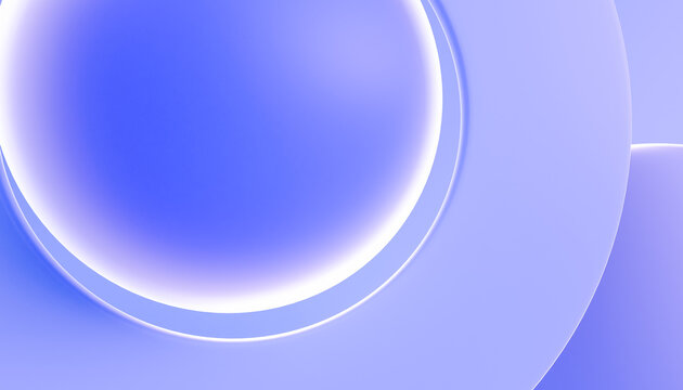 Abstract render background with smooth concentric blue circles