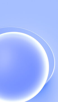 Abstract digital render with blue circles and gradient lighting