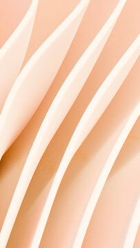 Abstract smooth cream-colored curved lines with a flowing wavy pattern