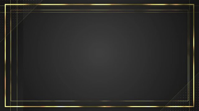 Premium golden lines form geometric frame smooth spacious room for text, logos, products. business awards, luxury advertising, elegant invitations, corporate announcements, presentations event openers