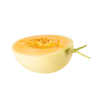 Cantaloupe half cutout, full depth of field.