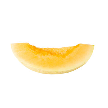Cantaloupe sliced cutout, full depth of field.