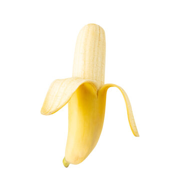 Half Peeled Banana cutout, full depth of field.