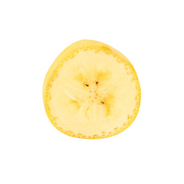 Banana slices cutout, full depth of field.