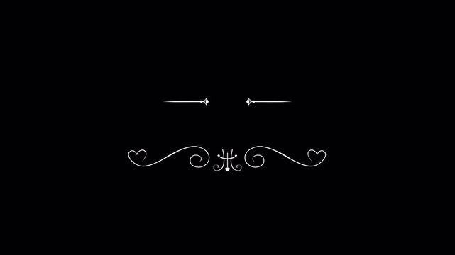 Minimalist White Ornamental Divider Element for Elegant Graphic Design Projects.