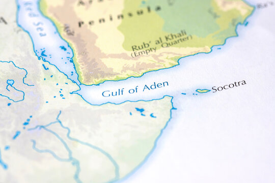Gulf of Aden and Red Sea near the Bab al-Mandab Strait, a critical maritime route for global oil supplies.