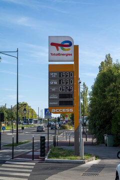 Affichage station service Total Energie