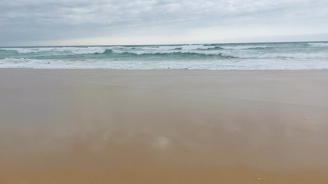  La plage de Messanges  entre for&ecirc;t landaise et oc&eacute;an. Landes - Aquitaine