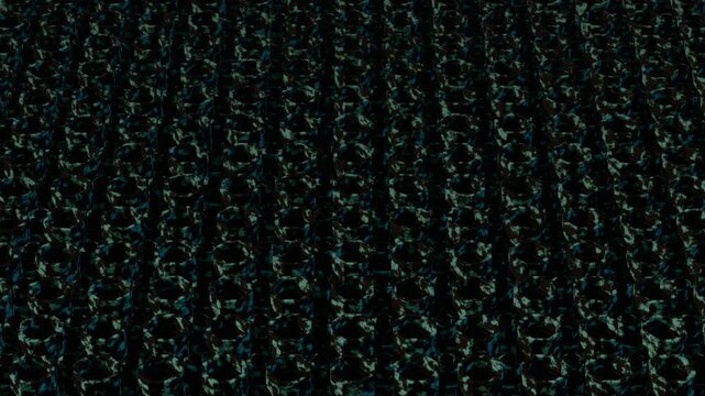 Dark textured hexagonal grid abstract 3D animation loop motion background