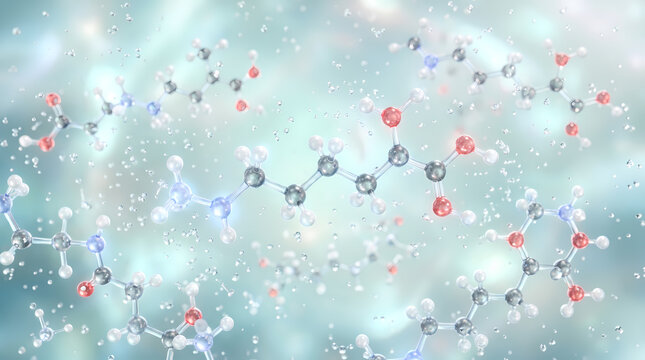 Molecular Structures of Organic Compounds in Scientific Illustration
