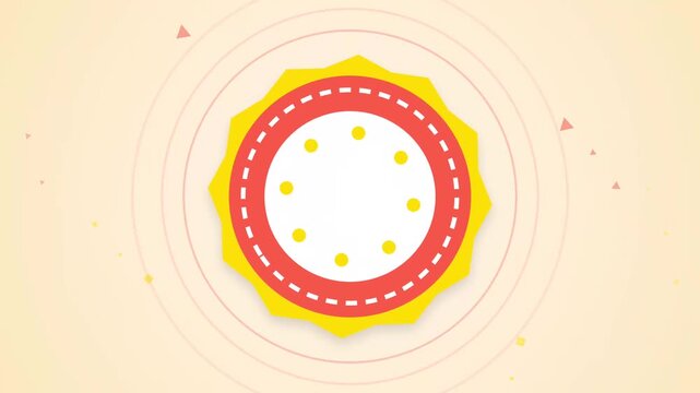 Animated Decorative Mandala Sunburst Badge Loop For Indian Festival Diwali Celebration Motion Graphic Background