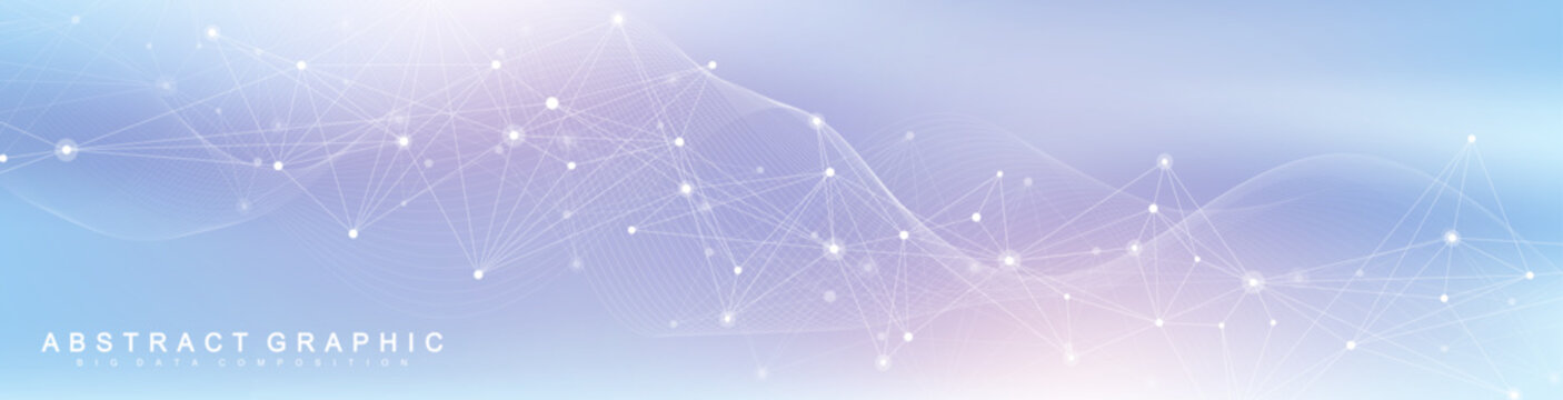 Global network connection concept. Social network communication in the global business. Big data visualization. Internet technology. Vector illustration.