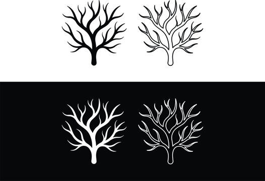 Blood vessel capillaries icon set, human circulatory system vein artery branch symbol, biology vascular tree anatomy badge, medical cardiology dermatology network and UI health vector icons