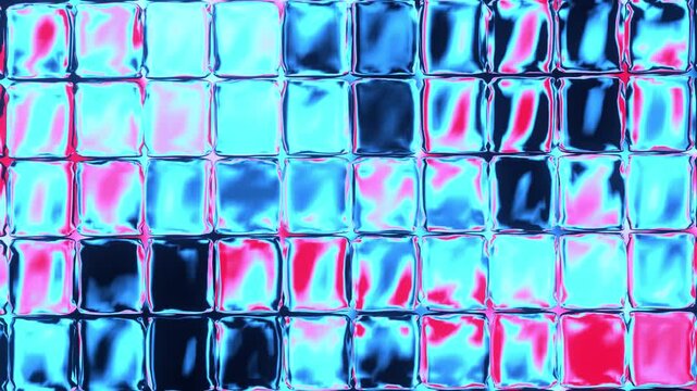 Glass square rotated wall background red blue black VJ seamless loop for party
