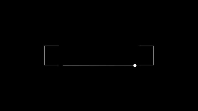 minimal white line lower third with expanding center line and moving circular marker motion .