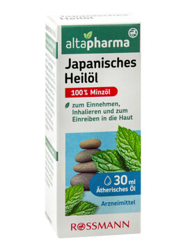 Japanisches Heil&ouml;l Minz&ouml;l von Altapharma 30 ml   Hintergrund transparent PNG cut out
