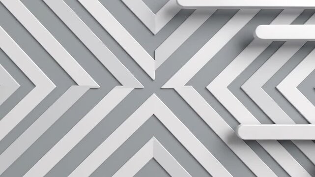 Geometric pattern in motion with shifting light and shadow creating abstract architectural backgrounds