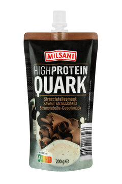 Milsani High Protein Quark 200 g Hintergrund transparent PNG cut out