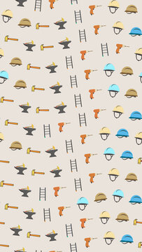 Construction and Blacksmithing Tools Pattern