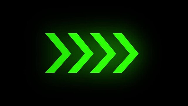 Arrow sign. swipe icon video animation Right-directional arrow loop animation. Animated arrows for the overlay video layer. Fast forward sign moving right to left a arrow icon.4k animation.