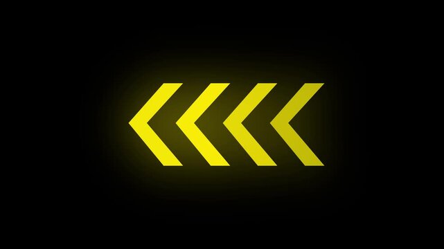 Arrow icon concept animation, arrows sign right to left animation concept, arrow loop animation left direction concept, arrow loading icon animation Parking lot exit wall