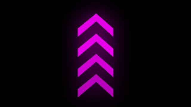 Up arrow animation on black background. direction arrow icon motion. Arrow sign. swipe icon video animation. directional arrow loop, direction arrow line loop animation.