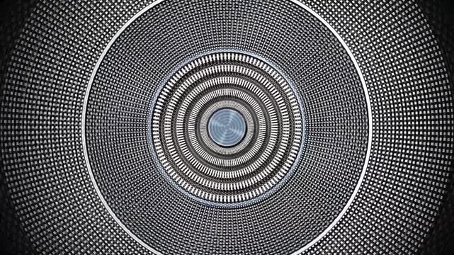 Abstract metal texture background with concentric circular geometric patterns