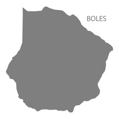Obraz premium Boles City Map, Arkansas, USA
