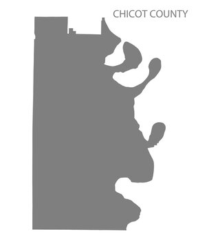 Chicot County Map, Arkansas, USA