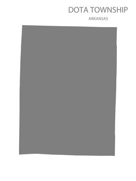 Dota Township Map, Arkansas, USA
