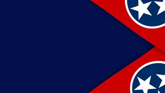 Tennessee State Flag Redesign Concept Motion Graphic Background Loop.