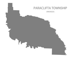 Fototapeta premium Paraclifta Township Map, Arkansas, USA