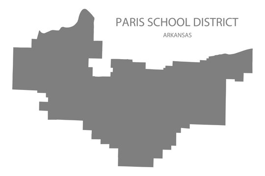 Paris School District Map, Arkansas, USA