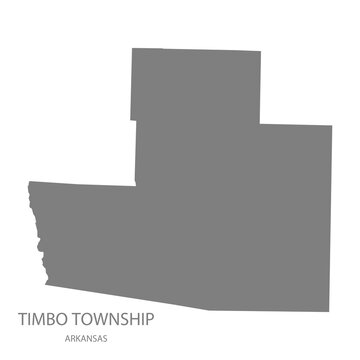Timbo Township Map, Arkansas, USA