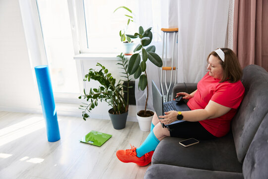 Person working on a laptop at home