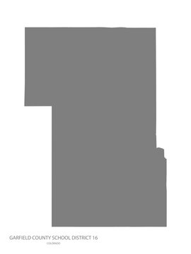 Garfield County School District 16 Map, Colorado, USA